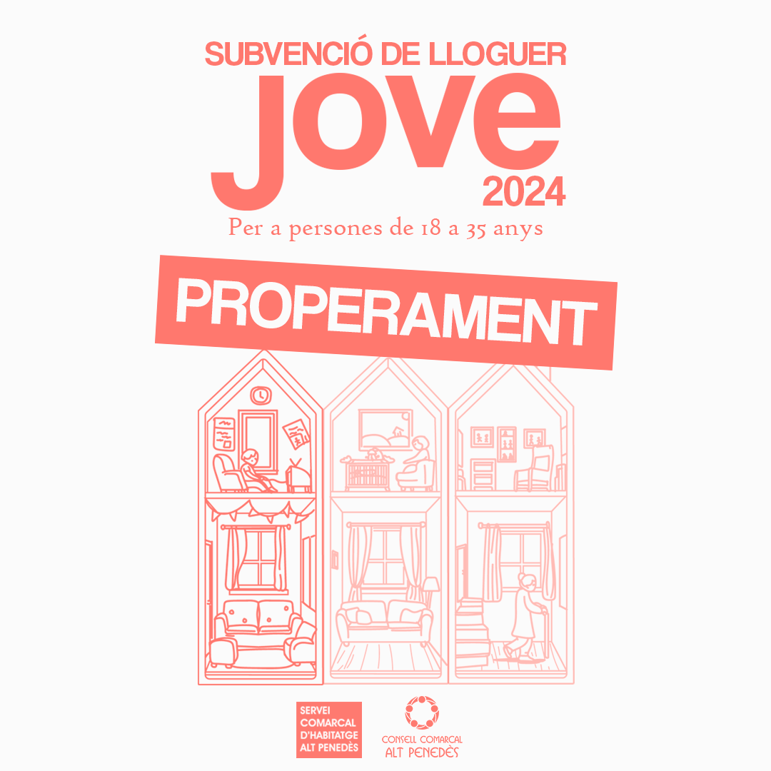 Convocatòria de subvenció Lloguer Jove - Properament