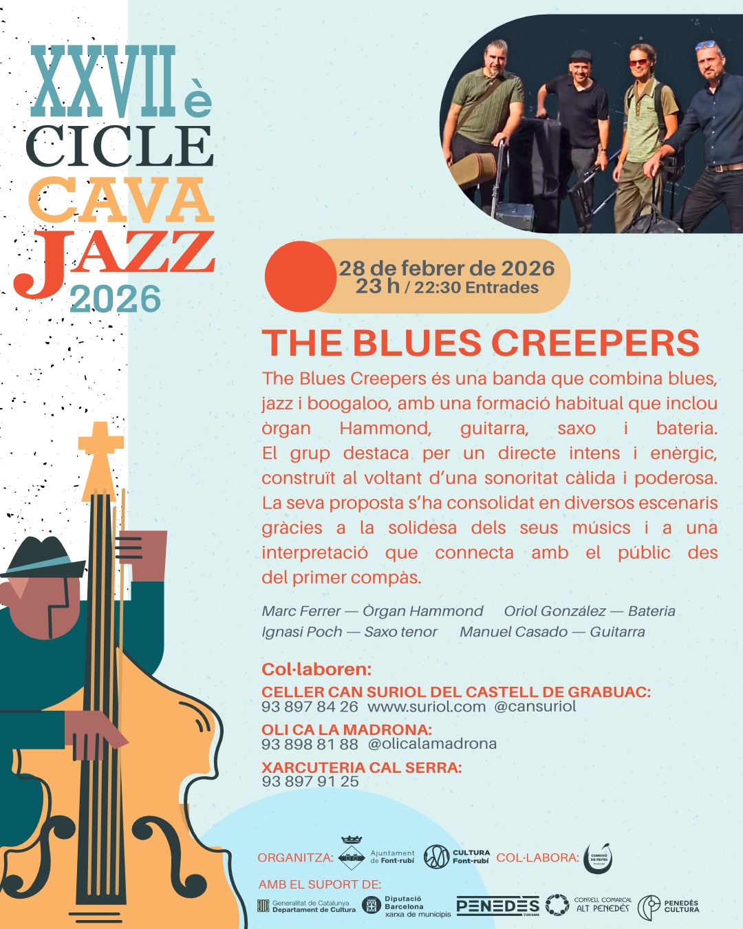 Segon concert del Cicle Cava Jazz 2026!