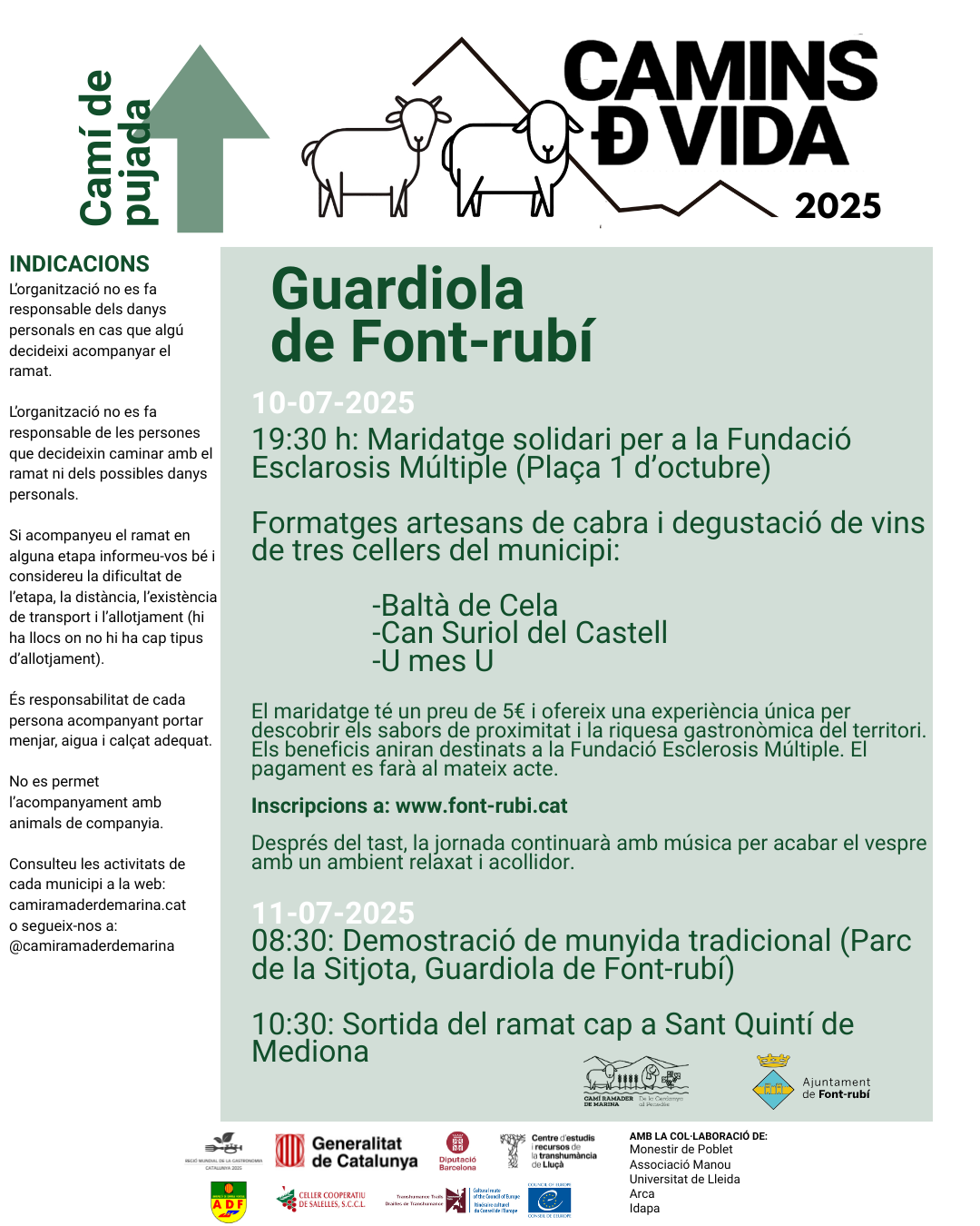 Camins de Vida arriba a Guardiola de Font-rubí! 