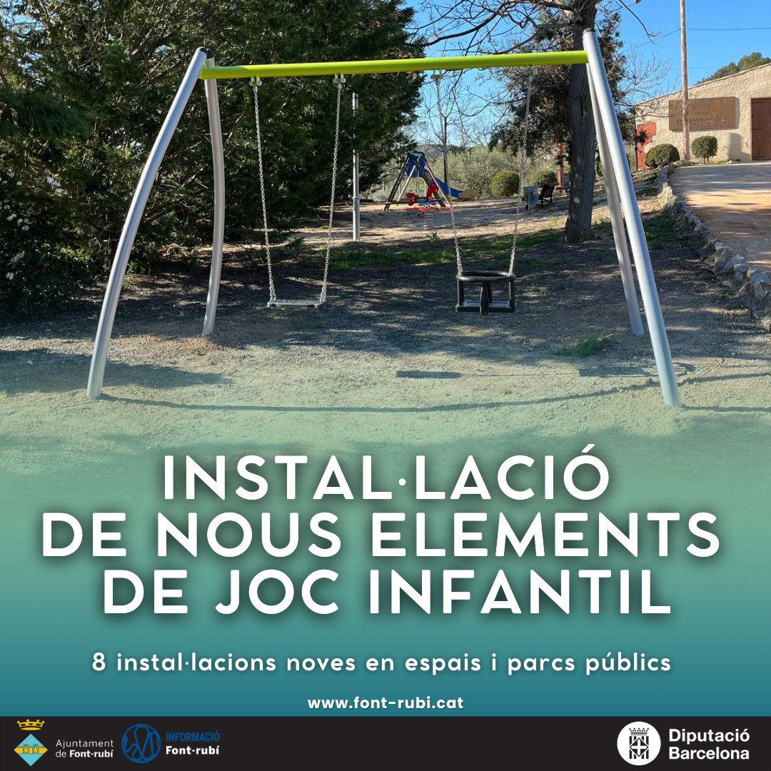 Noves instal·lacions d'elemens de joc infantils al municipi! 