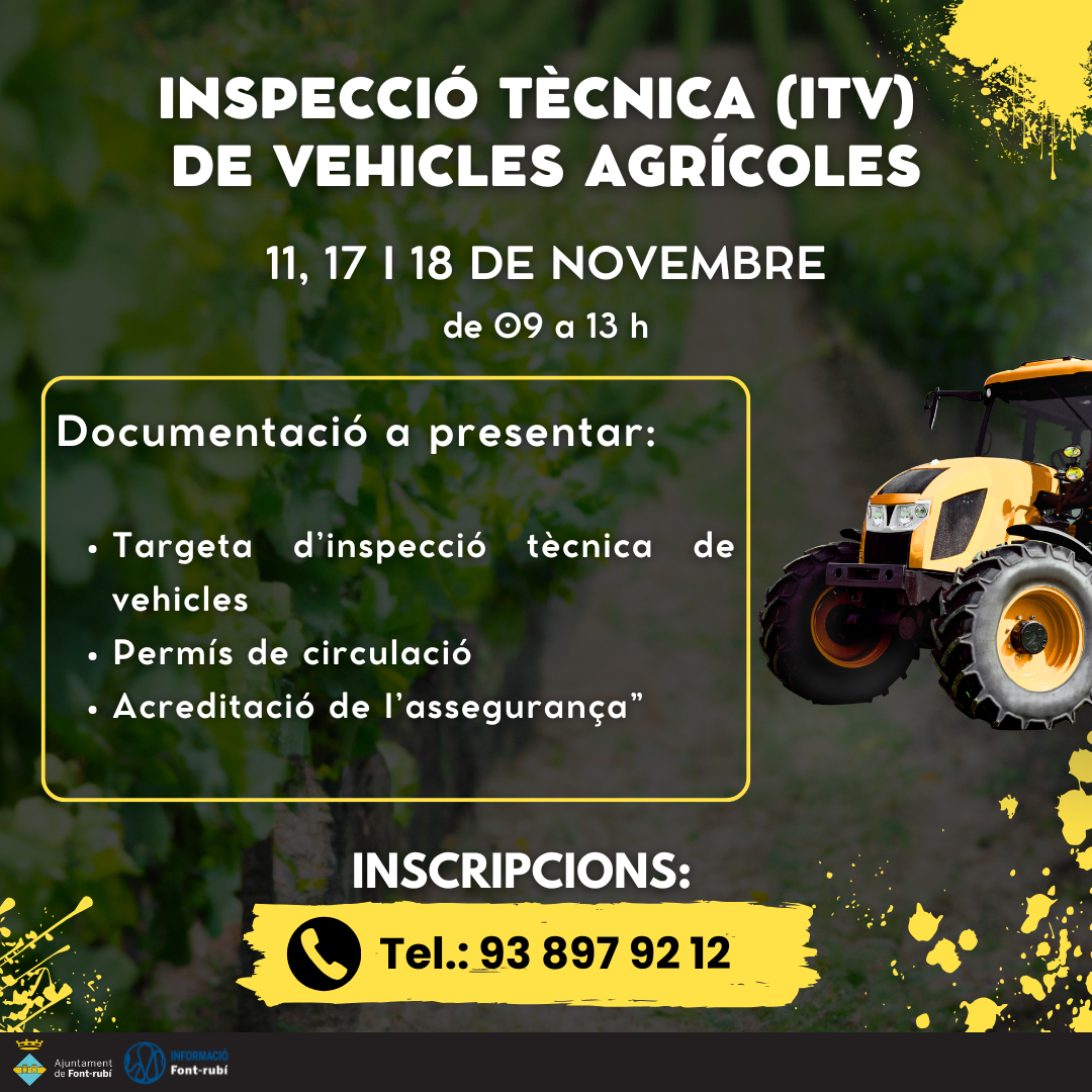 Inspecció tècnica de vehicles agrícoles (ITV)