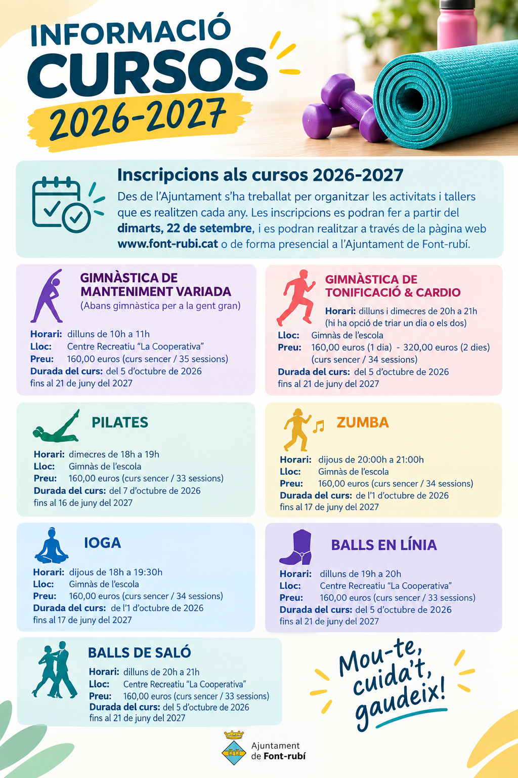 CURSOS I ACTIVITATS CURS 2026/2027